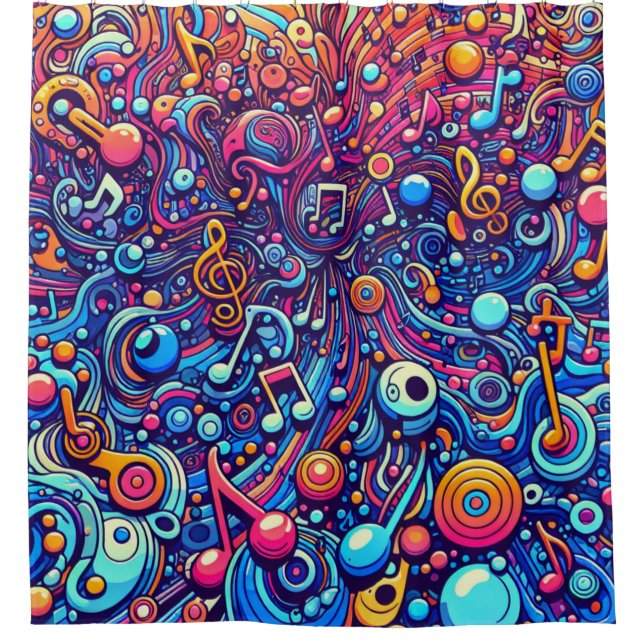 Groovin' Duschvorhang (Vorderseite)