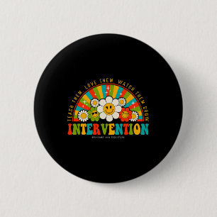 Groovy 100 Days of School Lehrer Intervention qu Button