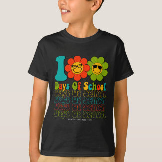 Groovy 100 Days of School Student Lehrer Kinder Hi T-Shirt