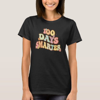 Groovy 100 Days Smarter Teacher Student 100. Tag T-Shirt
