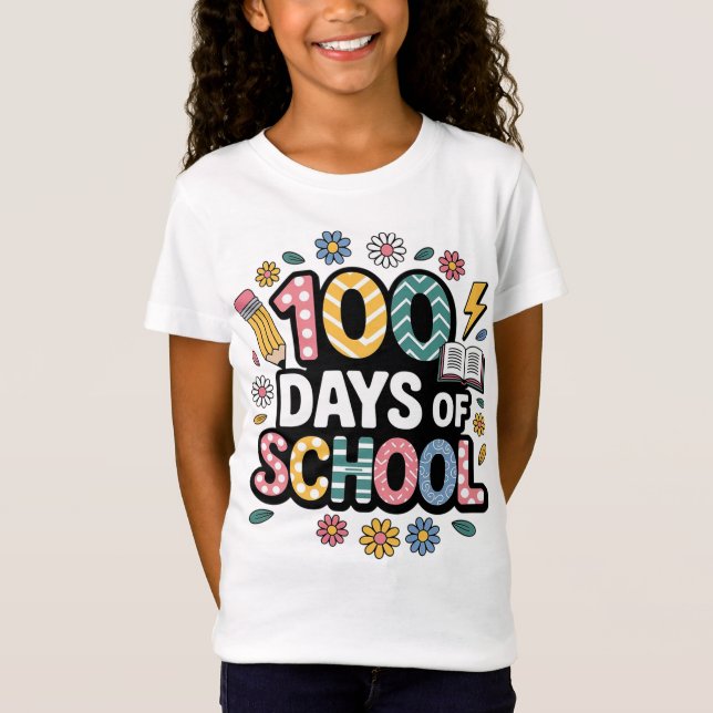 Groovy 100 Tage Schule T-Shirt (Vorderseite)