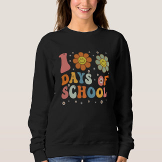 Groovy 100th Day Student Cute Boys Girls 100 Days  Sweatshirt
