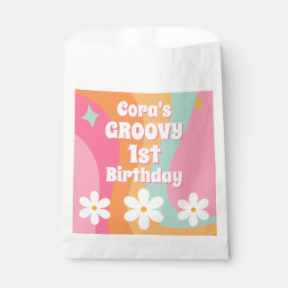 Groovy 1. Geburtstag Geschenktütchen
