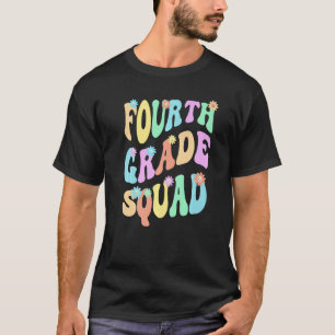 Groovy 4th Grade Squad School Teacher Vierter Klas T-Shirt