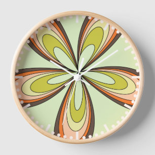 Groovy 60er 70er Hippie Blume Limon Retro Daisy Uhr