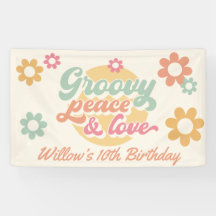 Groovy 60's 70's Blume Geburtstagsparty jedes Alte