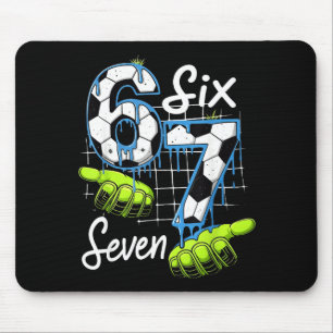 Groovy 67 Fußballplatz Six Seven Lustiges Meme Dri Mousepad