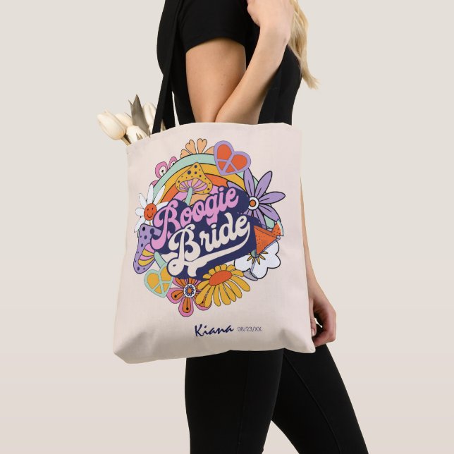 Groovy 70er Bachelorette Boogie Bride ID929 Tasche (Von Nahem)