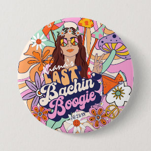 Groovy 70er Bachelorette Last Bachin' Boogie ID929 Button