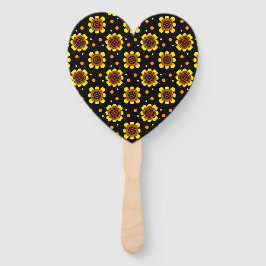Groovy 70er Daisy Flower Power Muster Fächer