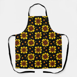 Groovy 70er Daisy Flower Power Muster Schürze