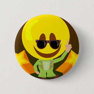 Groovy 70er Disco Typ Fun Typ Button