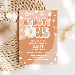 Groovy 70er Einladung zum ersten Geburtstag