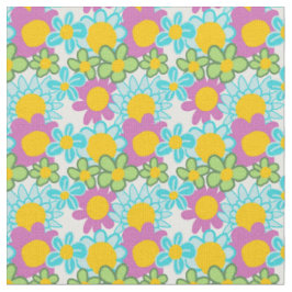 Groovy 70er Floral Fabric Stoff