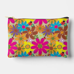 Groovy 70er Hippie Blumen Retro Flower Power Zubehörtasche