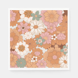 Groovy 70er Hippie Floral Baby Showroom Napkins Serviette