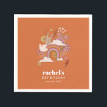 Groovy 70er Hippie Peace Orange Bat Mitzvah Custom Serviette<br><div class="desc">Groovy 70er Retro Hippie Peace Orange Bat Mitzvah Custom Napkins</div>