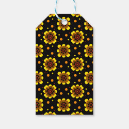 Groovy 70er Jahre Daisy Flower Power Muster Geschenkanhänger