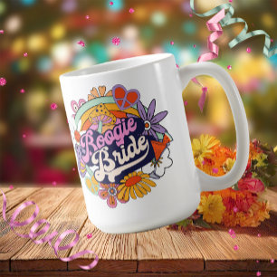 Groovy 70er-Jahre-Junggesellinnen- Boogie-Braut ID Kaffeetasse