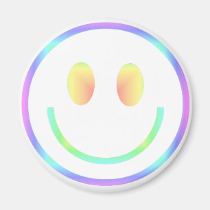 Groovy 70er Retro glückliches Gesicht Magnet