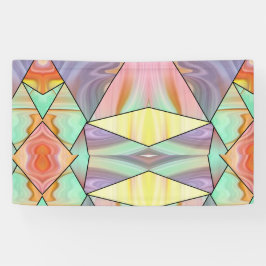 Groovy 70er Rosa lila und aquamarines Marmormuster Banner