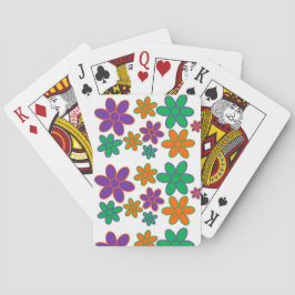 Groovy 70er Style Blume zum Kartenspielen Spielkarten