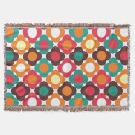 Groovy 70s Retro Flower Pattern | Bold Boho Floral Decke