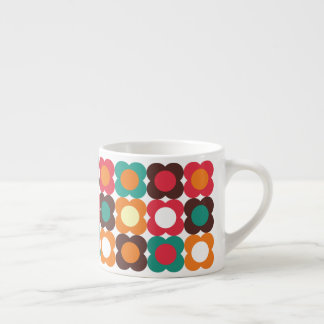 Groovy 70s Retro Flower Pattern | Bold Boho Floral Espressotasse