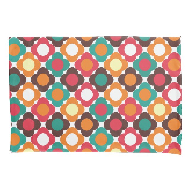 Groovy 70s Retro Flower Pattern | Bold Boho Floral Kissenbezug (Vorderseite)