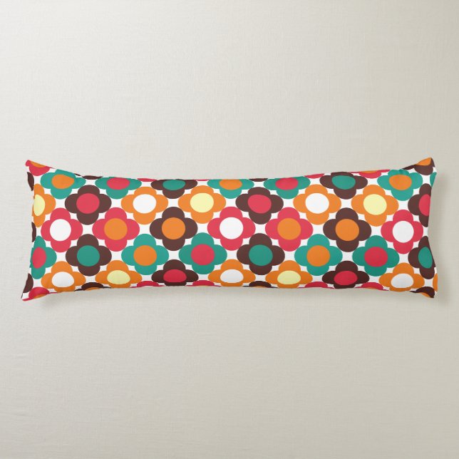 Groovy 70s Retro Flower Pattern | Bold Boho Floral Seitenschläferkissen (Vorderseite)