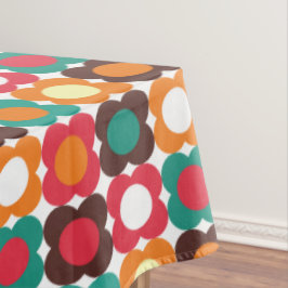 Groovy 70s Retro Flower Pattern | Bold Boho Floral Tischdecke