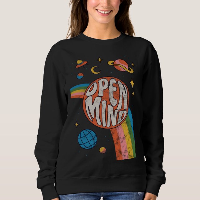 Groovy 70s Retro Hippie Vibes Rainbow Sweatshirt (Vorderseite)