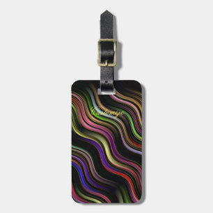 Groovy 70's Wavy Hippie Psychedelic Gepäckanhänger