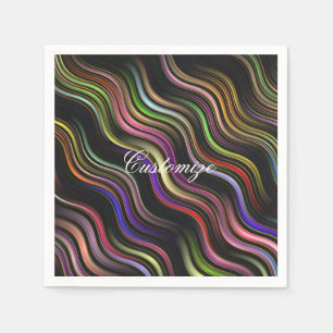 Groovy 70's Wavy Hippie Psychedelic Serviette