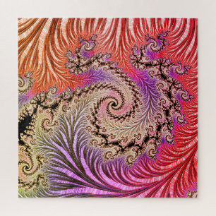 Groovy Abstract Digital Funky Boho Spiral Fraktal