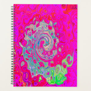 Groovy Abstrakt Aquamarin Blue and Red Swirl Planer