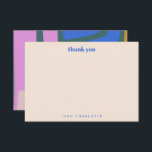 Groovy Abstrakt Blue Custom Bat Mitzvah Dankeskarte<br><div class="desc">Groovy Abstrakt Blue Custom Bat Mitzvah Danke Karte</div>
