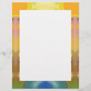 Groovy Abstrakt Desert Oasis Landschaft Szene