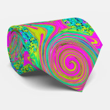 Groovy Abstrakt Pink und Türkis Swirl
