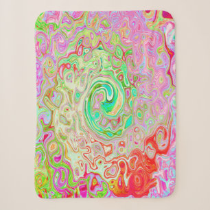 Groovy Abstrakt Retro Pastel Green Liquid Swirl Sherpadecke