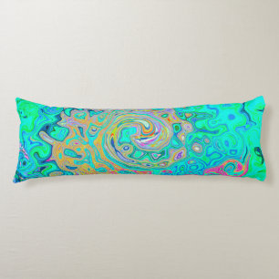 Groovy Abstrakt Retro Rainbow Liquid Swirl Seitenschläferkissen