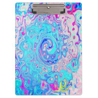 Groovy Abstrakt Retro Robin's Egg Blue Swirl