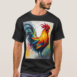 Groovy Abstrakt Rooster im Stil der 1960er Jahre T-Shirt