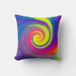 Groovy Abstrakt Spiral Swirl Kissen
