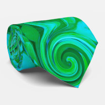 Groovy Abstrakt Türkis Liquid Swirl Malerei