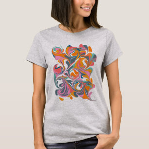 Groovy Abstrakte Marmor Psychedelic Art T-Shirt