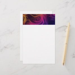 Groovy Abstrakte Wirbel und Kreise Cool Briefpapier