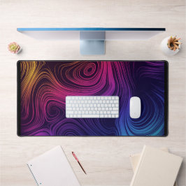 Groovy Abstrakte Wirbel und Kreise Cool Schreibtischunterlage