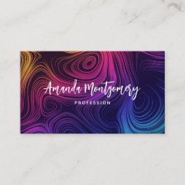 Groovy Abstrakte Wirbel und Kreise Cool Visitenkarte