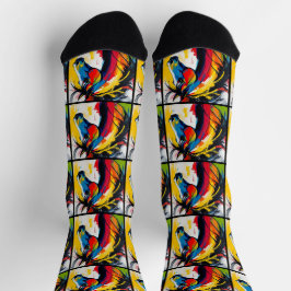 Groovy Abstraktes Pferd im Stil der 60er Jahre Socken